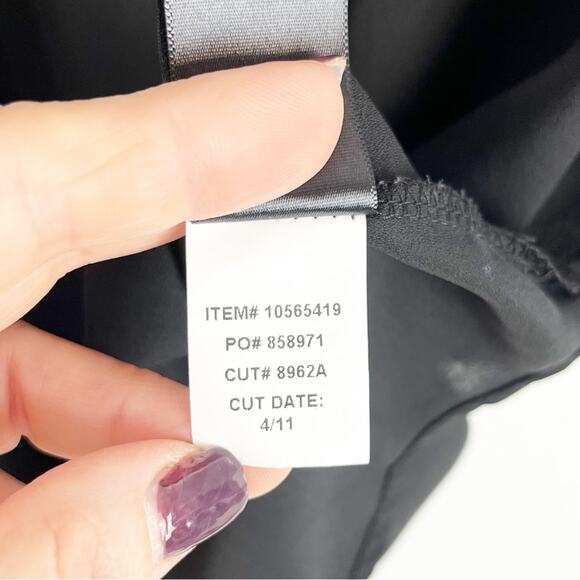 Torrid Top Sheer Black Deep V Drawstring Wide 3/4 Length Sleeve 4X - Picture 9 of 10